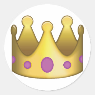 Crown emoji ronde sticker