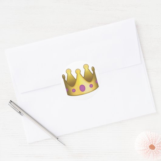 Crown emoji ronde sticker (Envelop)