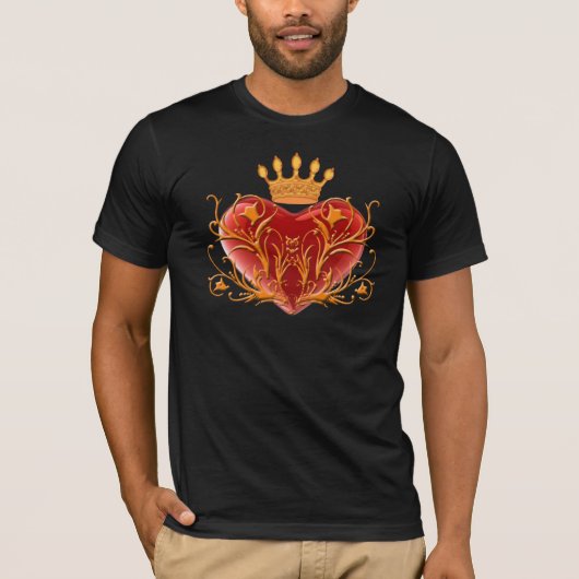 Crown filigree hart Shirt (Voorkant)
