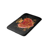Crown Filigree Heart Bath Mat (Gekanteld)