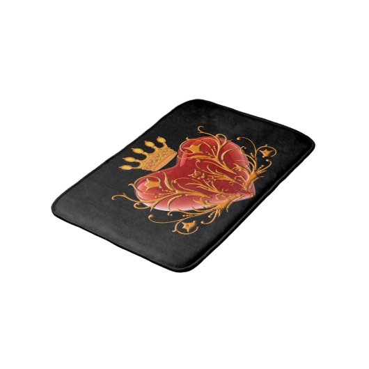 Crown Filigree Heart Bath Mat (Gekanteld)