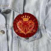 Crown Filigree Heart Button (In situ)