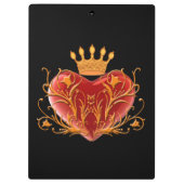 Crown Filigree Heart Clipboard Klembord (Achterkant)