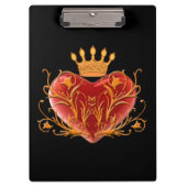 Crown Filigree Heart Clipboard Klembord (Voorkant)