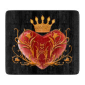 Crown Filigree Heart Cutting Board Snijplank (Voorkant)