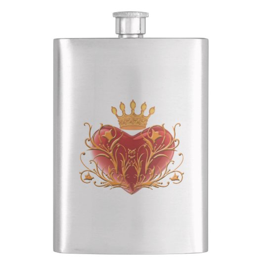 Crown Filigree Heart Flask Flacon (Voorkant)