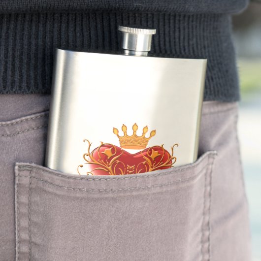 Crown Filigree Heart Flask Flacon (Voorbeeld)