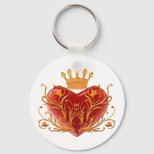 Crown Filigree Heart Sleutelhanger