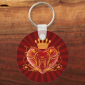 Crown Filigree Heart Sleutelhanger (Voorkant)