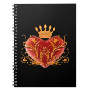 Crown Filigree Heart Spiral Notitieboek