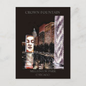 Crown Fountain Millenium Park Randsom Art Briefkaart (Voorkant)