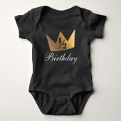 Crown Fraction Gold Halthday Romper (Voorkant)