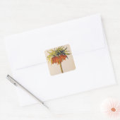 Crown Fritillary uit 'La Guirlande de Julie' Vierkante Sticker (Envelop)