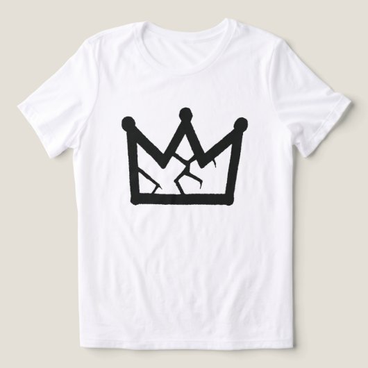 Crown gecrasht Tri-Blend shirt (Design voorkant)