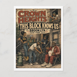Crown Heights Brooklyn New York City Blokclub Briefkaart