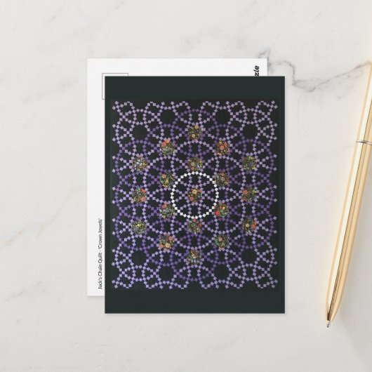 Crown Jewels Quilt Briefkaart (Voorkant / Achterkant in situ)