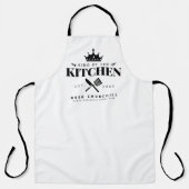 Crown King of the Kitchen Foodie Dad Personalized Schort (Voorkant)