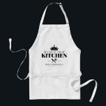 Crown King of the Kitchen Foodie Dad Personalized Standaard Schort<br><div class="desc">Perfect geschenk voor je vader,  opa,  broer of een belangrijk man in je leven! Maak uw eigen systeem eenvoudig aan uw wensen!</div>