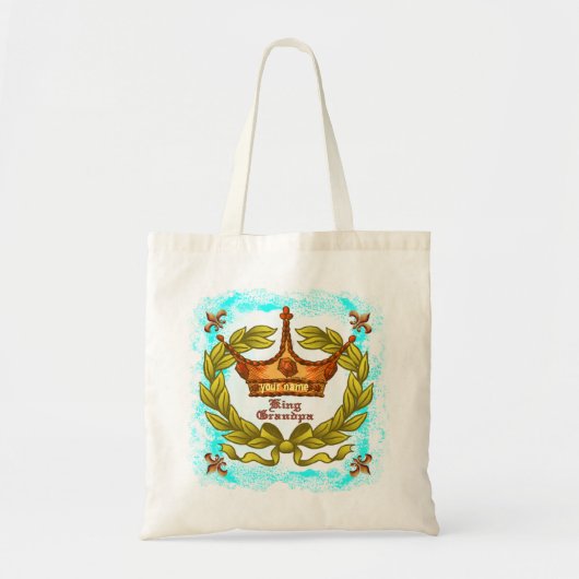 Crown King Opa boodschappentas Tote Bag (Voorkant)