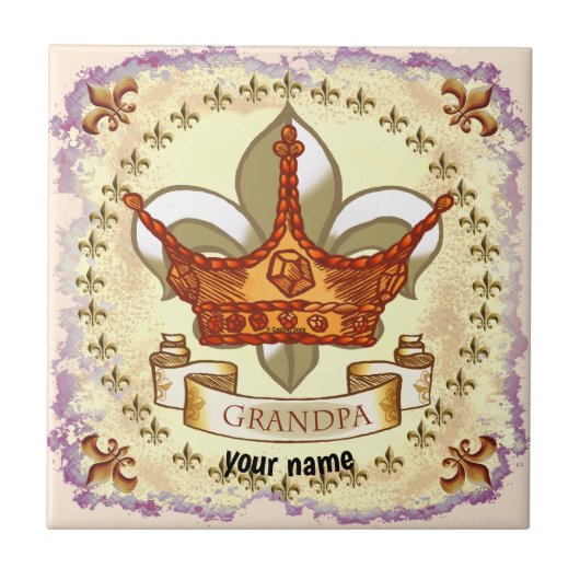 Crown King Opa Tegeltje (Voorkant)