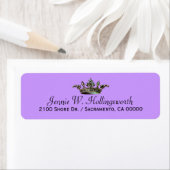 Crown Lavender Girly Retouradres Etiket (Insitu)