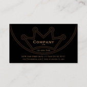 Crown Logo Business Card Visitekaartje (Achterkant)