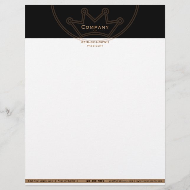 Crown Logo Letterhead Briefhoofd (Voorkant)