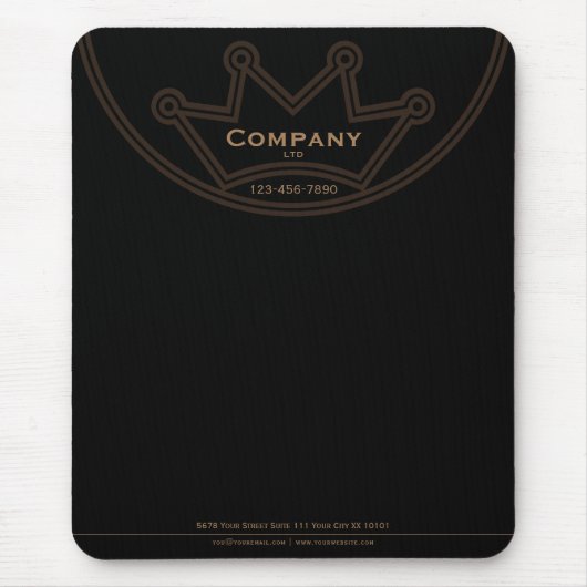Crown Logo Mousepad Muismat (Voorkant)