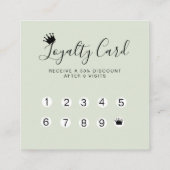 Crown Loyalty 10 Nails Lashes Visitekaartje (Achterkant)