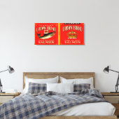 Crown Merk Salmon Label Canvas Afdruk (Insitu (Slaapkamer))