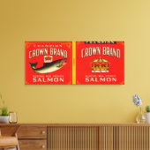 Crown Merk Salmon Label Canvas Afdruk (Insitu (Woonkamer))