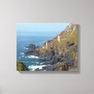 Crown Mines Botallack Cornwall Verenigd Koninkrijk Canvas Afdruk