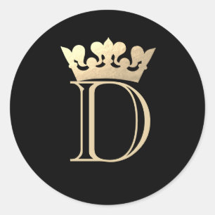 Crown Monogram Ronde Sticker