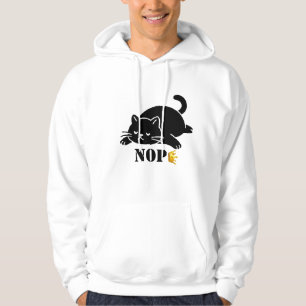 Crown NOPE Zwarte Kat Grappig voor Kat Liefhebbers Hoodie