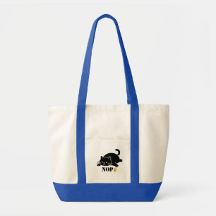 Crown NOPE Zwarte Kat Grappig voor Kat Liefhebbers Tote Bag