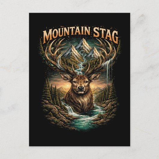Crown of the Mountain Stag Briefkaart (Voorkant)
