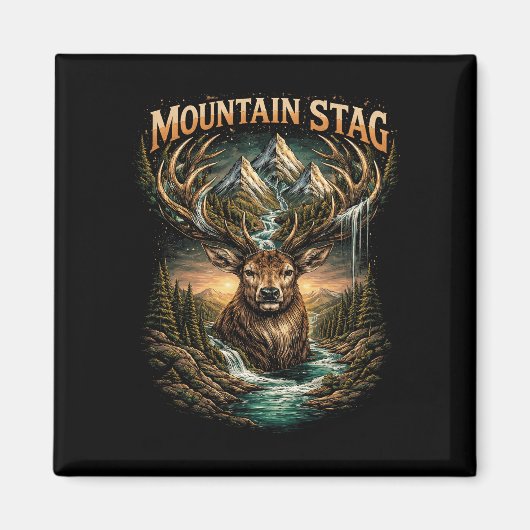 Crown of the Mountain Stag Magneet (Voorkant)