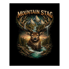 Crown of the Mountain Stag Perfect Poster