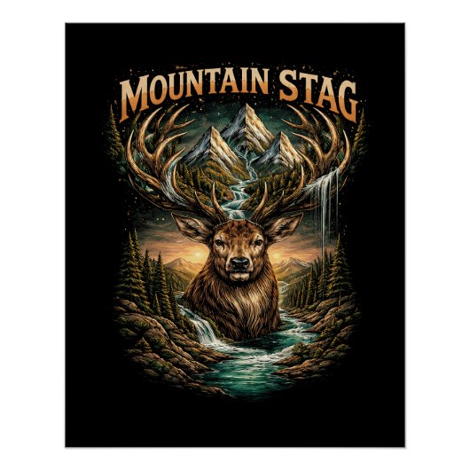 Crown of the Mountain Stag Perfect Poster (Voorkant)
