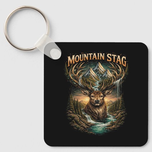 Crown of the Mountain Stag Sleutelhanger (Voorkant)