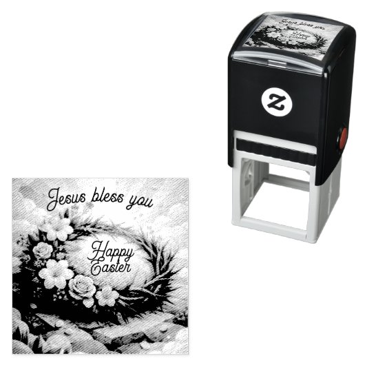 Crown of Thorns Personalized Easter Stamp Zelfinktende Stempel (In situ)