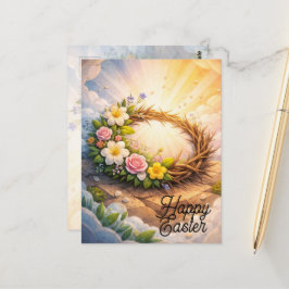 Crown of Thorns Religious Easter Postcard Briefkaart