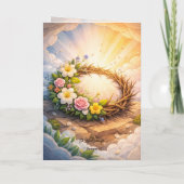 Crown of Thorns Vertical Folded Easter Card Kaart (Achterkant)