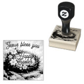 Crown of Thorns Wood Art Easter Stamp Rubberstempel (Gestempeld)