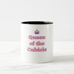 Crown Office Humor Cubicle Queen Tweekleurige Koffiemok