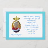 Crown Photo Birthday Party Invitation Kaart (Voorkant)