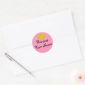 Crown Pink Princess Jouw naam Stickers personalise (Envelop)