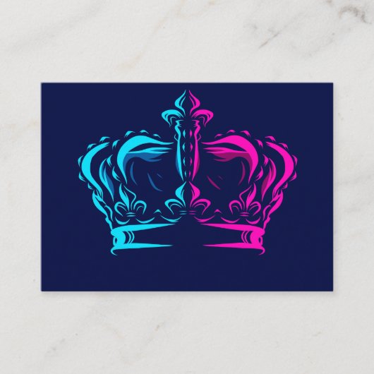 Crown pop art informatiekaartje (Voorkant)