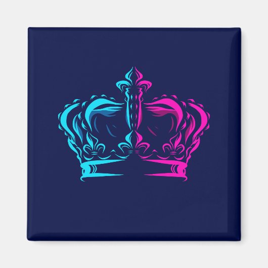 Crown pop art magneet (Voorkant)