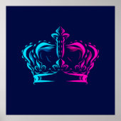 Crown pop kunst poster (Voorkant)